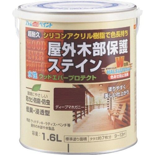 アトムペイント 水性ウッドエバープロテクト 1.6