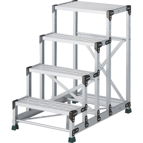 TRUSCO 作業用踏台 アルミ製・グレーチング仕