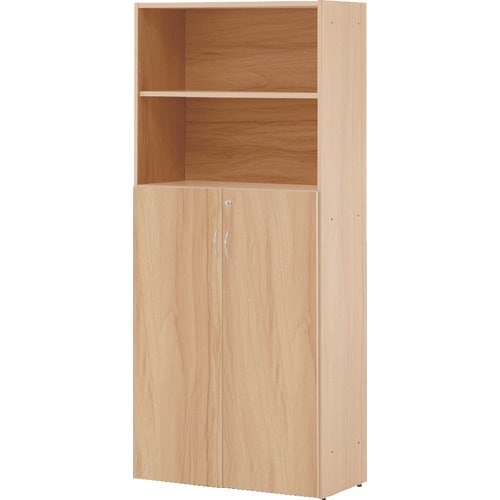 TRUSCO 木製 上部オープン・下部両開き書庫