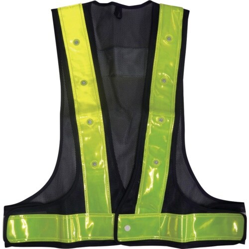 ミズケイ LED安全ベスト(紺地・黄)