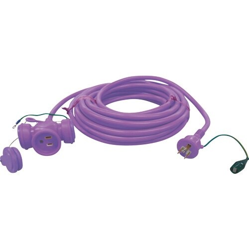 JAPPY 3P防水型延長コード 紫