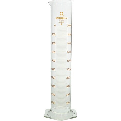 SIBATA メスシリンダー カスタムA 2000