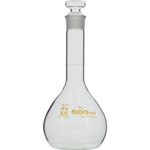 SIBATA メスフラスコ 短形 500mL