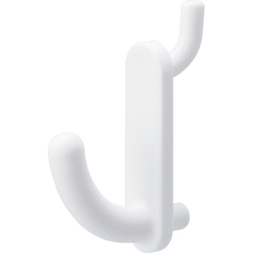 光 パンチングボード用樹脂フック白バラ1P10入