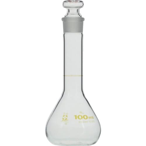 SIBATA メスフラスコ 短形 100mL
