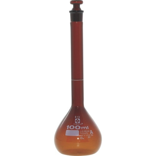 SIBATA メスフラスコ スーパーグレード 茶褐