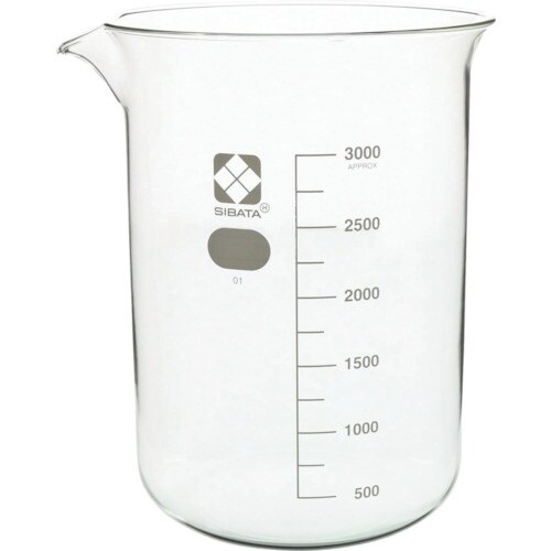 SIBATA ビーカー 目安目盛付 3000mL