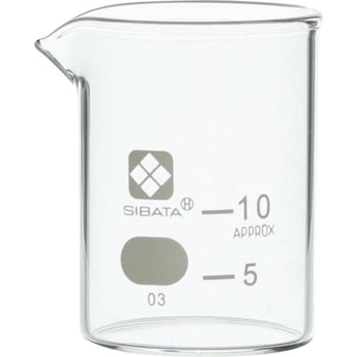 SIBATA ビーカー 目安目盛付 10mL