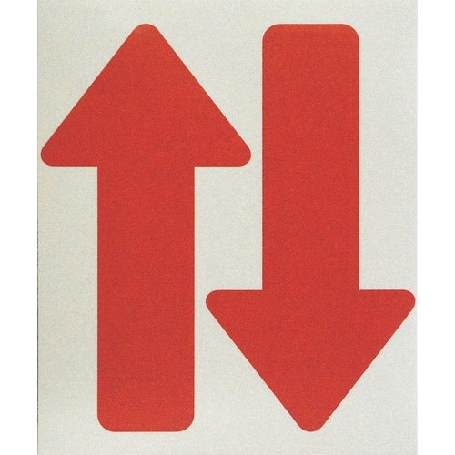 光 フロア誘導サイン矢印赤 2枚入