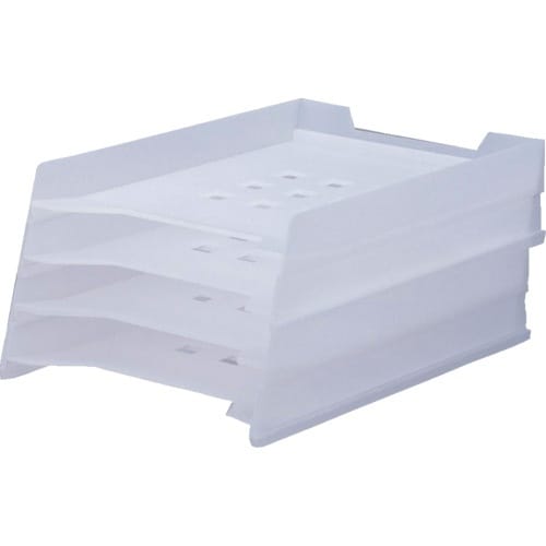 LIHIT マルチレタートレー 乳白 A4