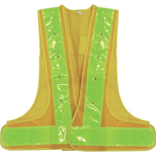 喜多 LED安全ベスト No6070 イエロー×ラ