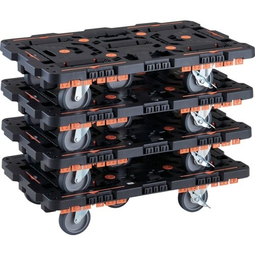 TRUSCO まとめ買い 連結式樹脂製平台車 ビー