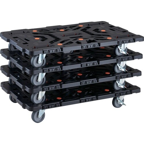 TRUSCO まとめ買い 連結式樹脂製平台車 ビー