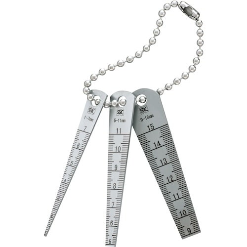 SK 短尺テーパーゲージセット 3枚組 測定範囲0