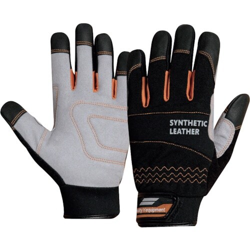 おたふく 重作業用マイクロファイバー手袋 ブラック