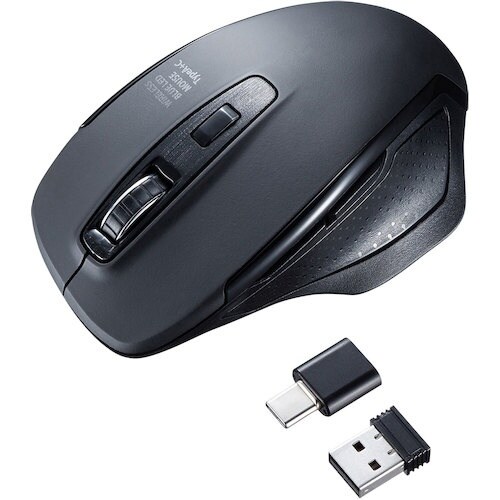 SANWA 静音ワイヤレスブルーLEDマウス