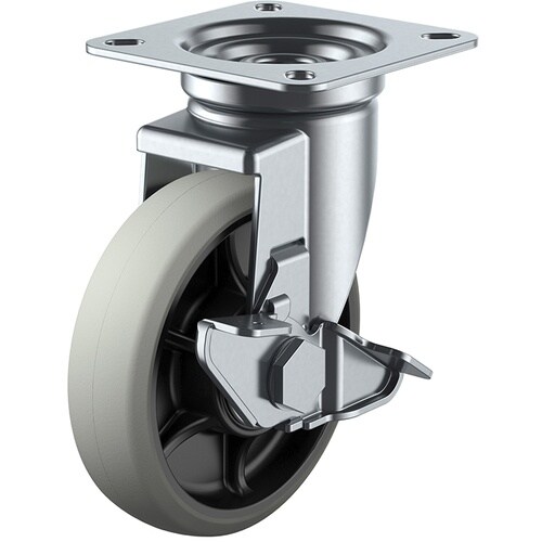 ユーエイ プレート式 自在 キャスター ウレタン