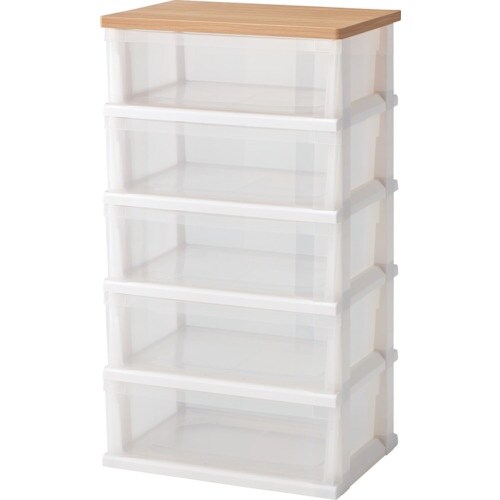 TENMA 木製天板ストッカー550 組立式 5段