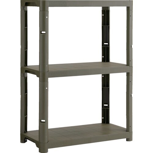 TRUSCO プラ棚 高さ1229−3段タイプ コ