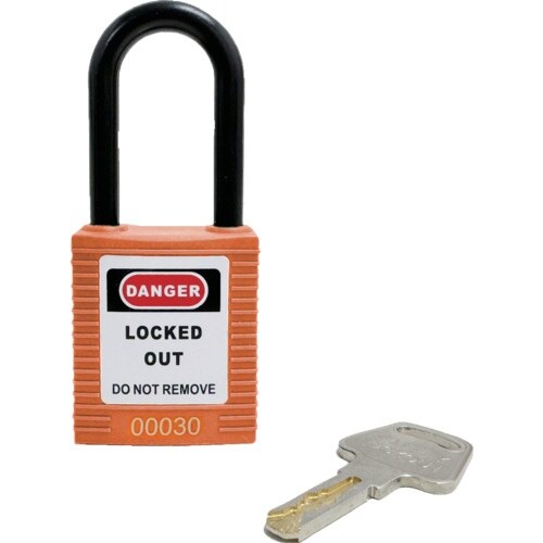 セーフラン ロックアウト用絶縁パドロック オレンジ