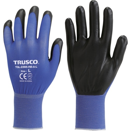 TRUSCO 極薄ニトリル背抜き手袋 ロイヤルブル