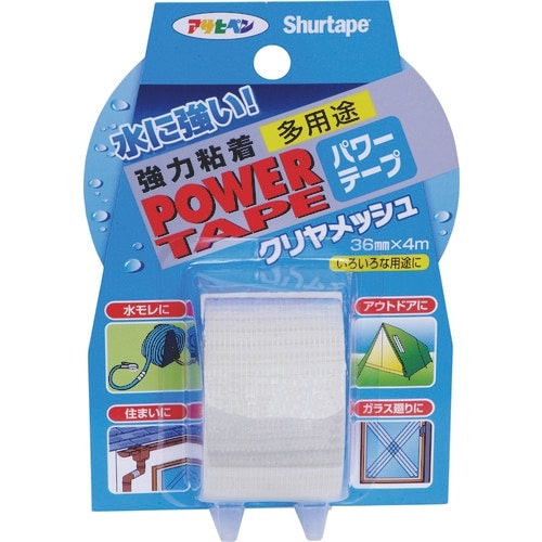 アサヒペン パワーテープ クリヤメッシュ 36MM