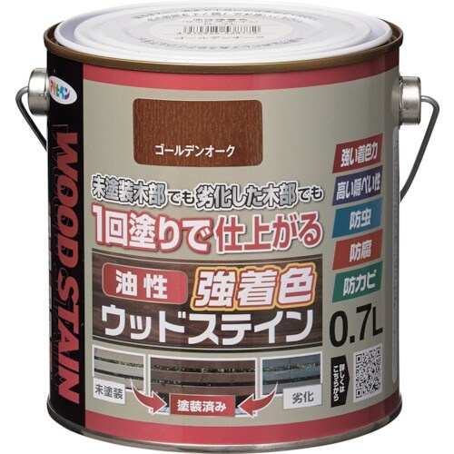 アサヒペン 油性強着色ウッドステイン 0.7L ゴ