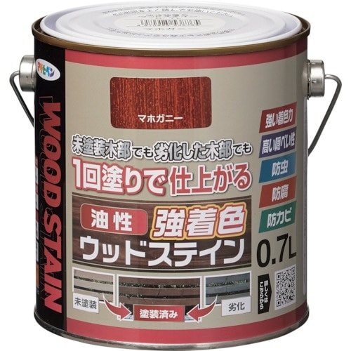 アサヒペン 油性強着色ウッドステイン 0.7L マ
