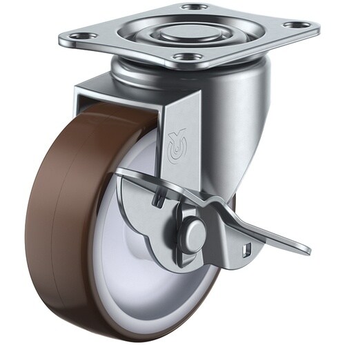 ユーエイ プレート式 自在 キャスター ウレタン