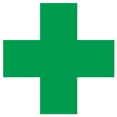 ユニット ヘルメット用緑十字ステッカー PPステッ