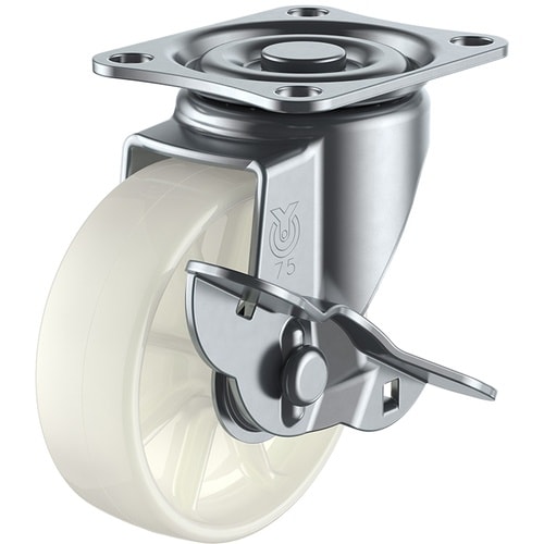 ユーエイ プレート式 自在 キャスター ナイロン