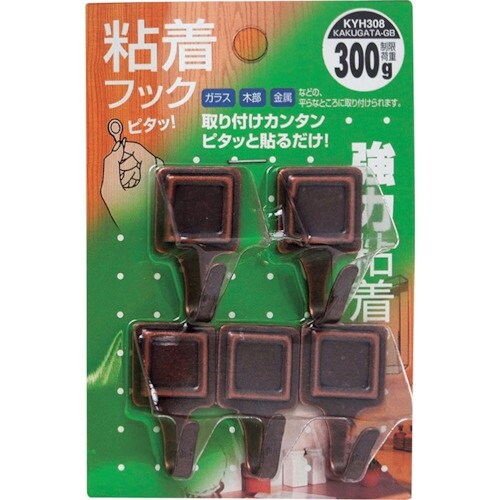 WAKI 粘着フック KYH308カクガタGB 5