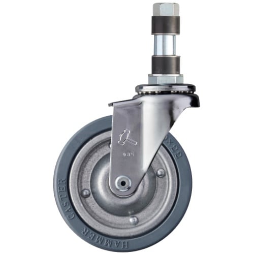 ハンマー パイプ差込み式キャスター 自在 車輪径1