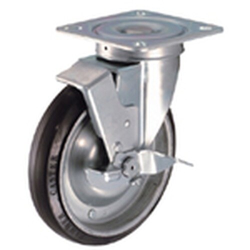 ハンマー プレート式キャスター 自在(ストッパー付