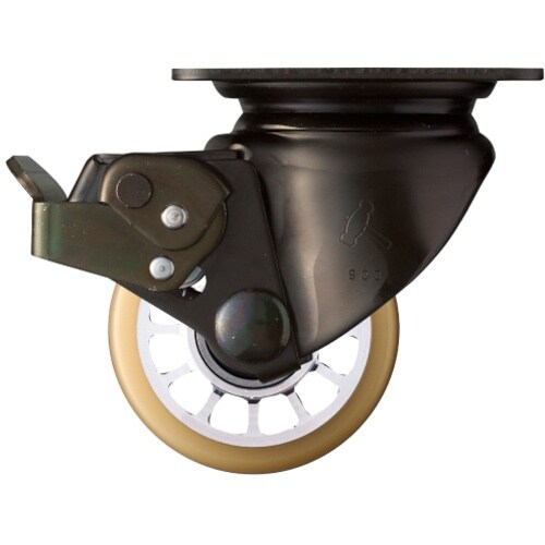 ハンマー 低床式プレートキャスター 自在(ストッパ