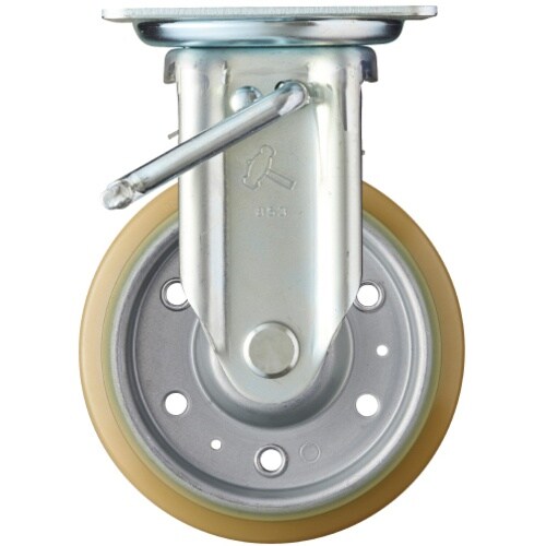 ハンマー プレート式キャスター 固定(ストッパー付