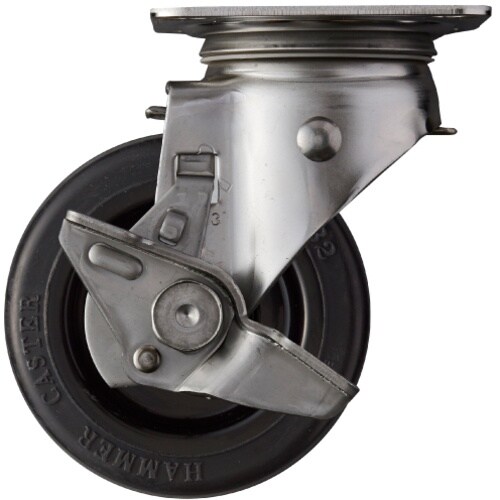 ハンマー ステンレス製プレート式キャスター 自在(