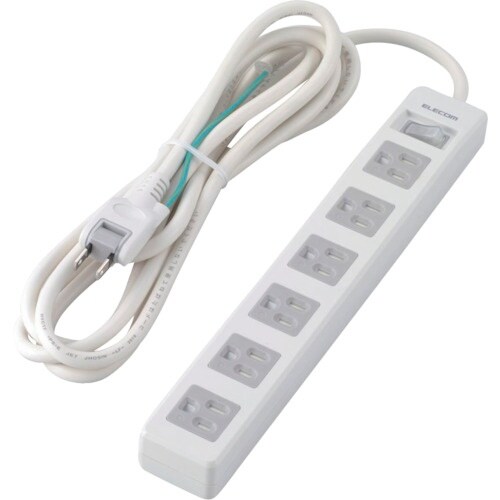 ELECOM タップ 3P6個口 差込口2P 一括