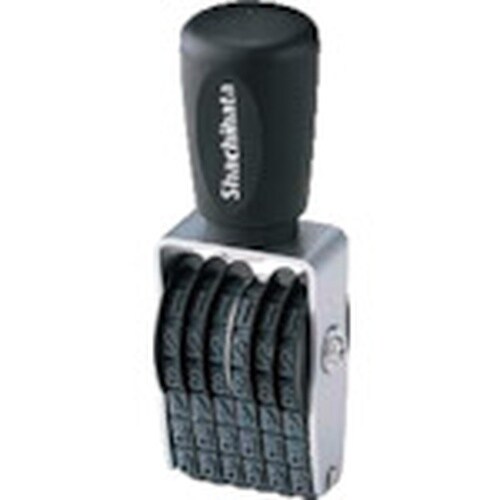 シヤチハタ タート用回転ゴム印 欧文6連5号 ゴシ