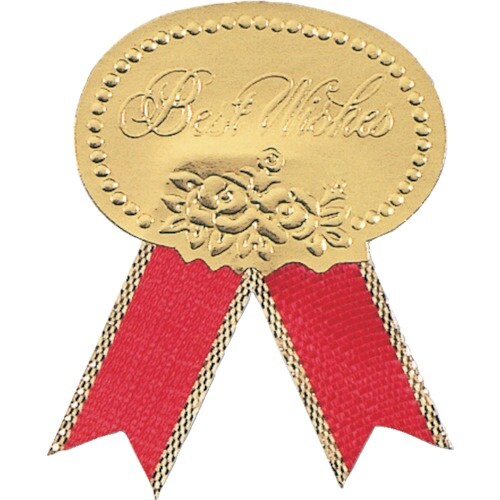 HEIKO リボン付きシール ベストウイッシュ 赤