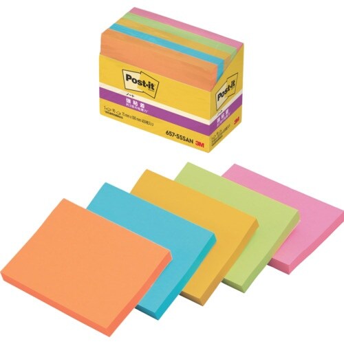 3M ポスト・イット 強粘着 75X100mm 9