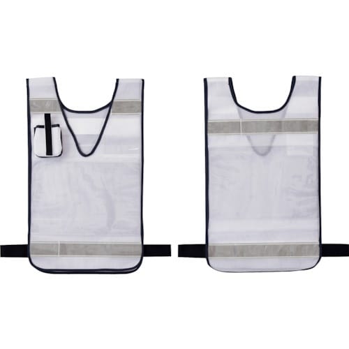 緑十字 差し込み式メッシュ安全ベスト 白 MPZ−