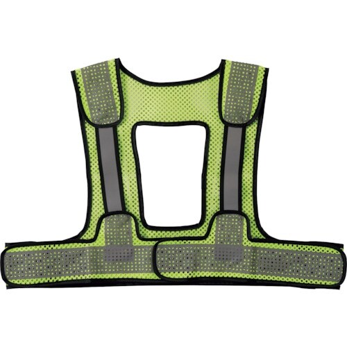緑十字 フルハーネス対応メッシュ反射ベスト 蛍光イ