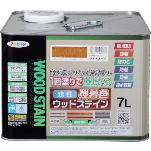 アサヒペン 水性強着色ウッドステイン 7L ライト