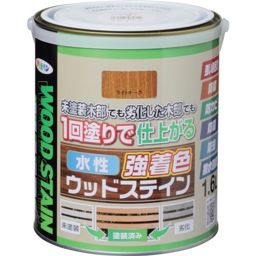アサヒペン 水性強着色ウッドステイン 1.6L ラ