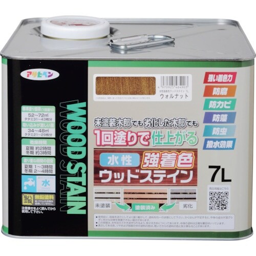 アサヒペン 水性強着色ウッドステイン 7L ウォル