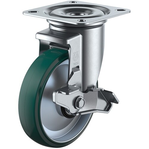 ユーエイ プレート式 自在 キャスター ウレタン