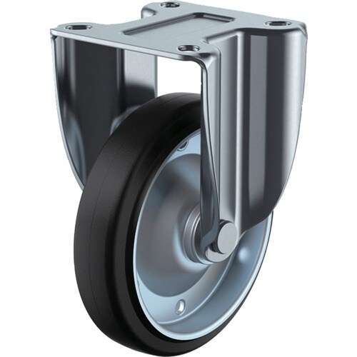 ユーエイ プレート式 固定 キャスター ゴム 車輪