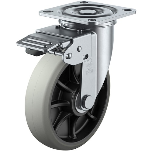 ユーエイ プレート式 自在 キャスター ウレタン