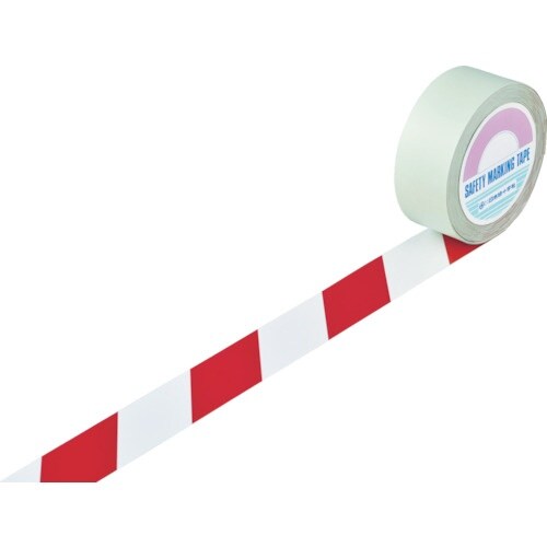 緑十字 ガードテープ(ラインテープ) 白/赤 GT